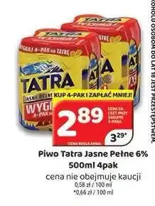 Delfin Piwo Tatra Jasne Pełne 4-pak oferta