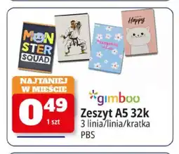 E.Leclerc Zeszyt A5 Gimboo 3-linia oferta