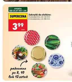 Biedronka Zakrętki do słoików 6-zaczepowe o średnicy 82 mm oferta