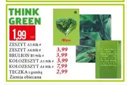 E.Leclerc Zeszyt A5 80-kartkowy Think Green oferta
