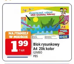 E.Leclerc Blok rysunkowy A4 20k kolor Gimbo oferta