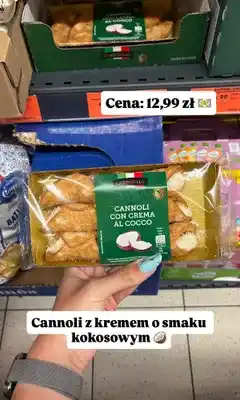 Biedronka Cannoli z kremem o smaku kokosowym GustoBello oferta