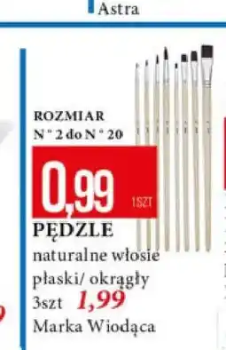 E.Leclerc Pędzle naturalne włosie płaskie/okrągłe Marka Wiodąca 3 szt oferta