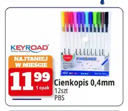 E.Leclerc Cienkopis Keyroad 0,4 mm 12-pak oferta