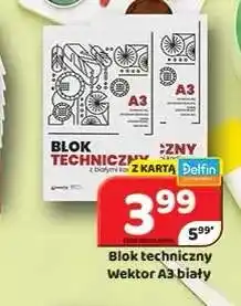 Delfin Blok techniczny Wektor A3 biały oferta
