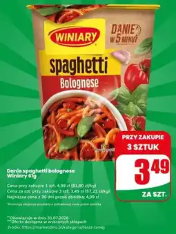 Dino Danie spaghetti bolognese Winiary oferta
