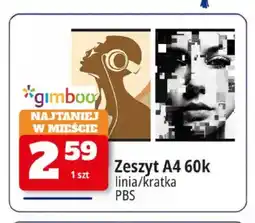 E.Leclerc Zeszyt A4 Gimboo 60 kartek linia oferta