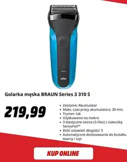 Media Markt Golarka męska BRAUN Series 3 310 S oferta