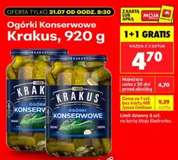 Biedronka Ogórki konserwowe Krakus oferta