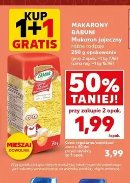Kaufland Makaron jajeczny nitka EkMak Makaron Babuni oferta