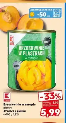 Kaufland Brzoskwinie w plastrach w syropie K-Classic oferta
