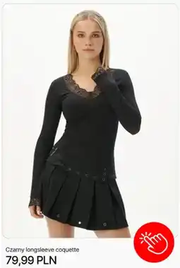 Cropp Longsleeve damski czarny coquette Cropp oferta