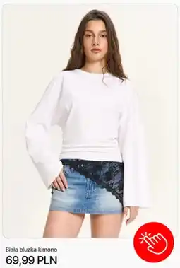 Cropp Bluzka kimono Cropp biała oferta