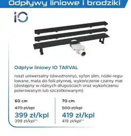 Blu Odpływ liniowy IO TARVAL 60 cm oferta