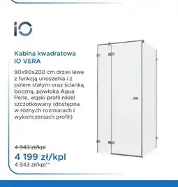 Blu Kabina kwadratowa iO IO VERA wąski profil nikiel szczotkowany oferta