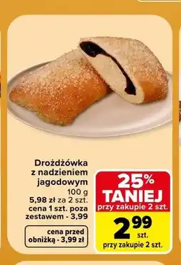 Carrefour Drożdżówka z nadzieniem jagodowym oferta