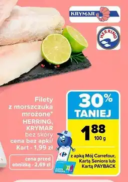 Carrefour Filety z morszczuka mrożone bez skóry Herring Krymar oferta