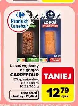 Carrefour Łosoś wędzony na gorąco naturalny Carrefour oferta