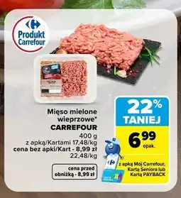 Carrefour Mięso mielone wieprzowe Carrefour oferta