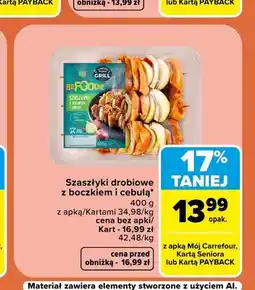 Carrefour Szaszłyki drobiowe z boczkiem i cebulą BeFoodie oferta
