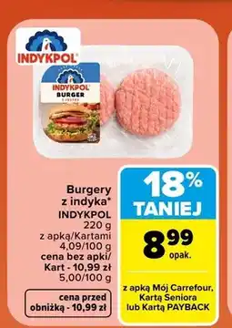 Carrefour Burgery z indyka Indykpol oferta
