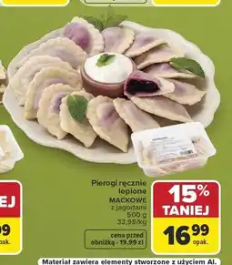 Carrefour Pierogi ręcznie lepione z jagodami Maćkowe oferta