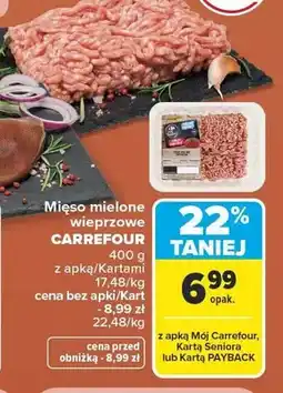 Carrefour Mięso mielone wieprzowe Carrefour oferta