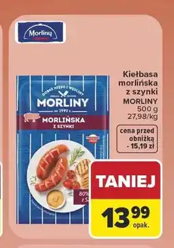 Carrefour Kiełbasa morlińska z szynki Morliny oferta