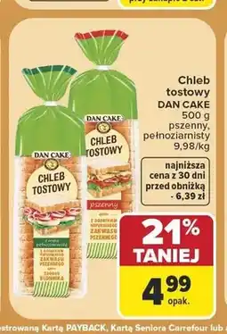 Carrefour Chleb tostowy pszenny Dan Cake oferta