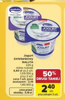 Carrefour Jogurt śmietankowy Maluta oferta