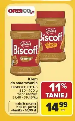 Carrefour Krem do smarowania Lotus Biscoff Crunchy oferta