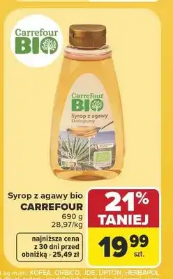 Carrefour Syrop z agawy bio Carrefour oferta