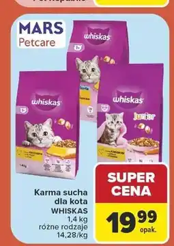 Carrefour Karma sucha dla kota Whiskas Sterile z kurczakiem oferta