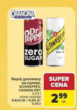 Carrefour Napój gazowany Dr Pepper Zero Sugar oferta