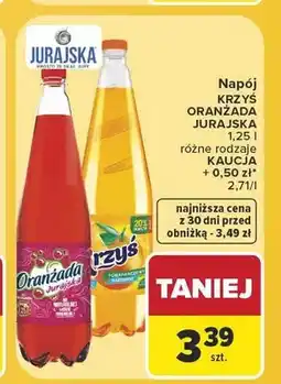 Carrefour Napój Krzyś Oranżada Jurajska czerwona oferta