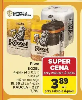 Carrefour Piwo Kozel Ležák 4-pak oferta