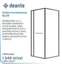 Blu Kabina kwadratowa BLUR oferta