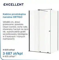 Blu Kabina prostokątna narożna ORTIGO oferta