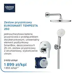 Blu EUROSMART TEMPESTA 250 Zestaw prysznicowy oferta