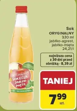 Carrefour Sok Oryginalny Jabłko Mięta oferta
