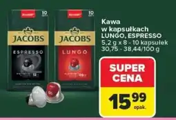 Carrefour Kawa w kapsułkach lungo, espresso oferta