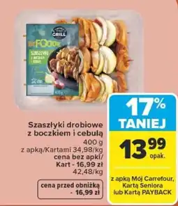 Carrefour Szaszłyki drobiowe z boczkim i cebulą oferta