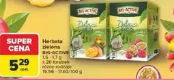 Carrefour Herbata zielona BIG-ACTIVE oferta