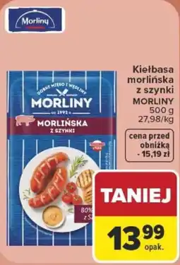 Carrefour Kiełbasa morlińska z szynki MORLINY oferta