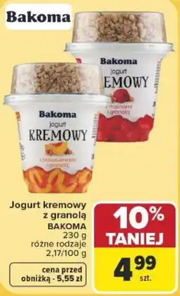 Carrefour Jogurt kremowy z granolą BAKOMA oferta