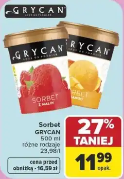Carrefour Sorbet GRYCAN oferta