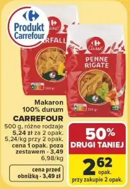 Carrefour Makaron 100% durum CARREFOUR oferta