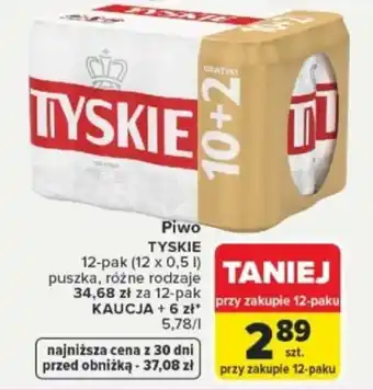 Carrefour Piwo TYSKIE oferta