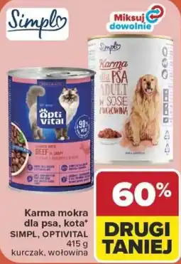 Carrefour Karma mokra dla psa, kota* SIMPL, OPTIVITAL oferta