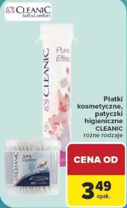 Carrefour Płatki kosmetyczne, patyczki higieniczne CLEANIC oferta